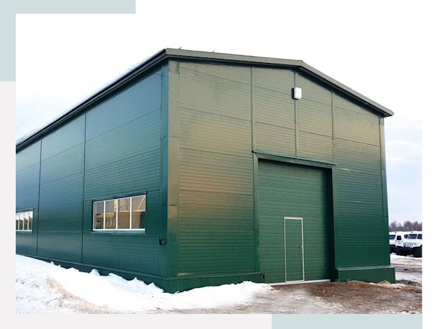 Двускатные ангары в Елизово