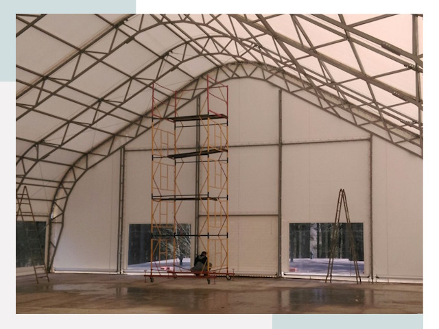 Шатровые ангары в Елизово