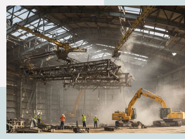 Демонтаж ангаров в Елизово от 608 руб. за м²